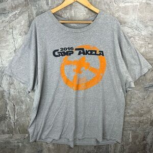 Gray Camp Akela T-Shirt with Orange Logo Size Xl Men’s‎